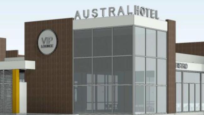 Artist's impression of the Austral Pub coming to southwest Sydney.