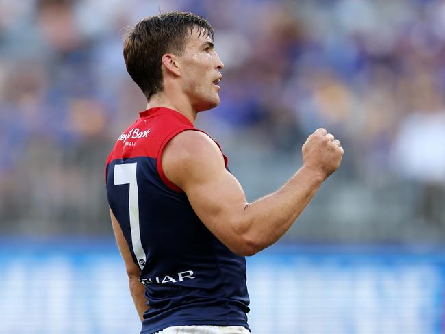 Melbourne star Jack Viney says the Demons are on high alert after GWS dismantled Collingwood. Picture: Will Russell/AFL Photos via Getty Images