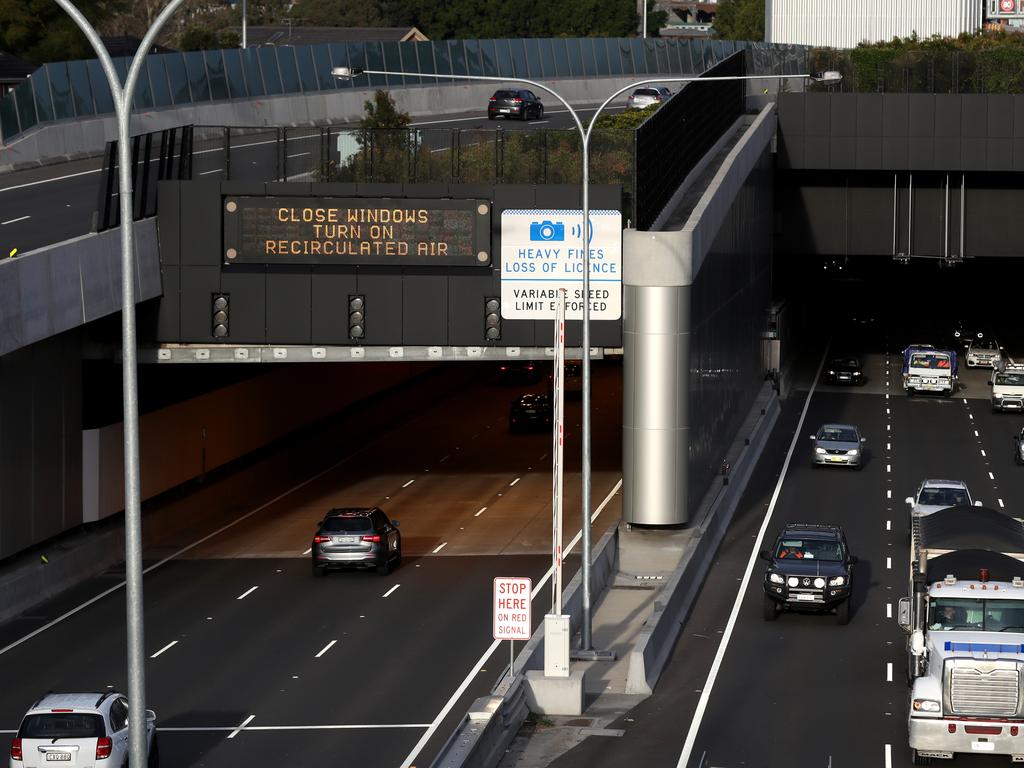 Motorists will be able to drive 10km/h faster on WestConnex from April 20. Picture: Jonathan Ng