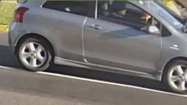 Investigators have released images of a vehicle described as a silver Toyota Yaris that they believe will assist in the investigation. Picture: Police