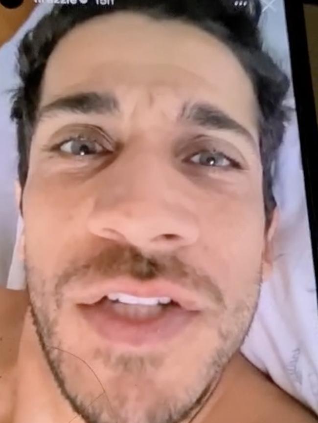 Screenshot from video of actor Firass Dirani claiming anyone supporting Israel is ‘supporting apartheid’.