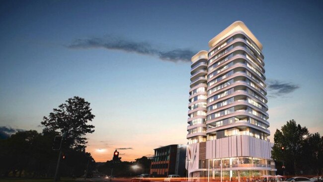 Mr Maras's proposed apartment project on the corner of Hutt St and Bartels Rd.