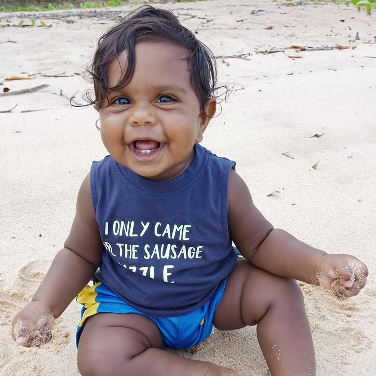 Carmelo Yunupingu, of the Galiwinku Community. This photo was taken at Carmelo’s great grandmother’s homeland at “Galawarra”. Picture: Jacinta Donald