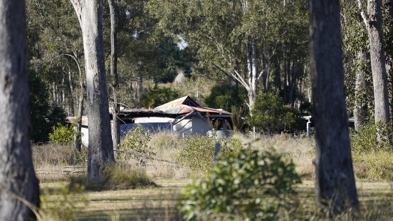 A brick home has been destroyed and a woman hospitalised in a fire that broke out in the rental property on Bullcamp Road in East Nanango on Thursday morning, July 18.