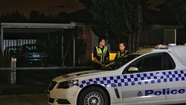 Police on the scene. Picture: Hamish Blair