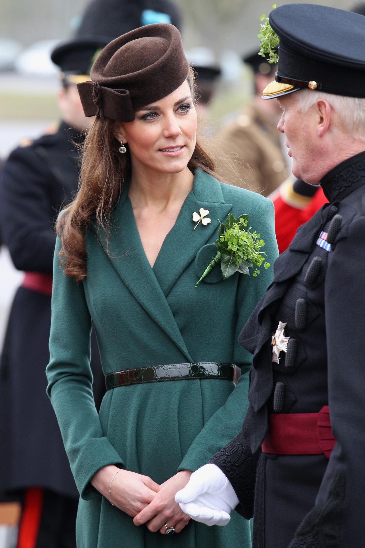 <h2><b>Kate Middleton&rsquo;s shamrock pin, March 2019</b></h2><p>While many might see the Duchess&rsquo;s shamrock pin from 2019&rsquo;s St. Patrick&rsquo;s Day as a mere, holiday-appropriate accessory, the brooch actually enjoys a rich history. According to Ella Kay, a jewellery reporter for the Court Jeweller, the shamrock pin &ldquo;is loaned out to royal ladies who are associated with the regiment&rdquo;, and has been worn by both The Queen and Princess Anne. Most critically, the shamrock&mdash;<a href="https://www.townandcountrymag.com/style/jewelry-and-watches/a26799974/kate-middleton-gold-shamrock-brooch-history/" target="_blank" rel="noopener">whose three leaves are said to represent faith, love, and hope</a>&mdash;has traditionally been cited as a symbol of peace between Britain and Ireland.&nbsp;</p>