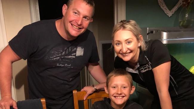 Brock, with parents Craig and Kristy, is the Riddoch family’s ‘cheeky’ boy.