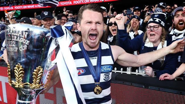 Patrick Dangerfield and the Cats will play the bulk of their 2023 home games in the back-end of the fixture. Picture: Michael Klein