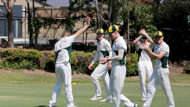 Villa acknowledge the bowling effort of Ben Jeffs. PIC: Chris Thomas