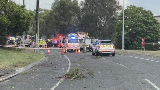 The scene of an apparent electrocution death in Murarrie, Brisbane, on December 15. Picture: Supplied