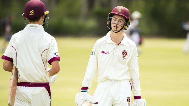 Sam Batiste alnmost stole the game for St Peters Lutheran College.(AAP Image/Richard Walker)