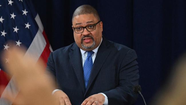 Manhattan District Attorney Alvin Bragg speaks during a press conference to discuss his indictment of former President Donald Trump. Picture: AFP