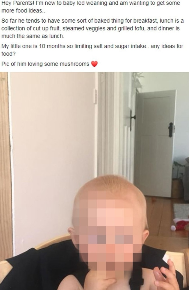 A mum asks for diet advice for her baby.