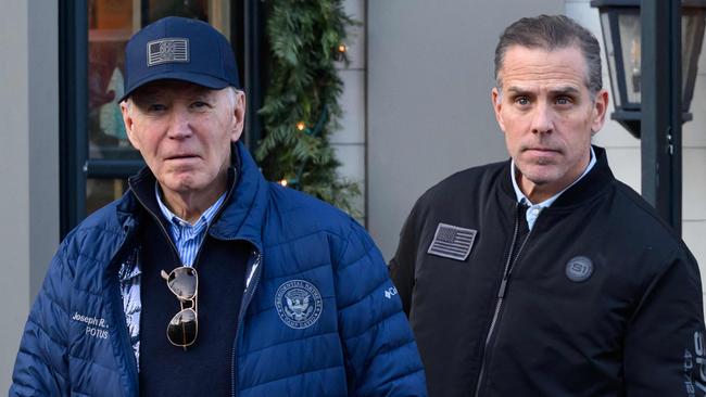 Joe Biden and his son Hunter. Picture: Mandel Ngan/AFP