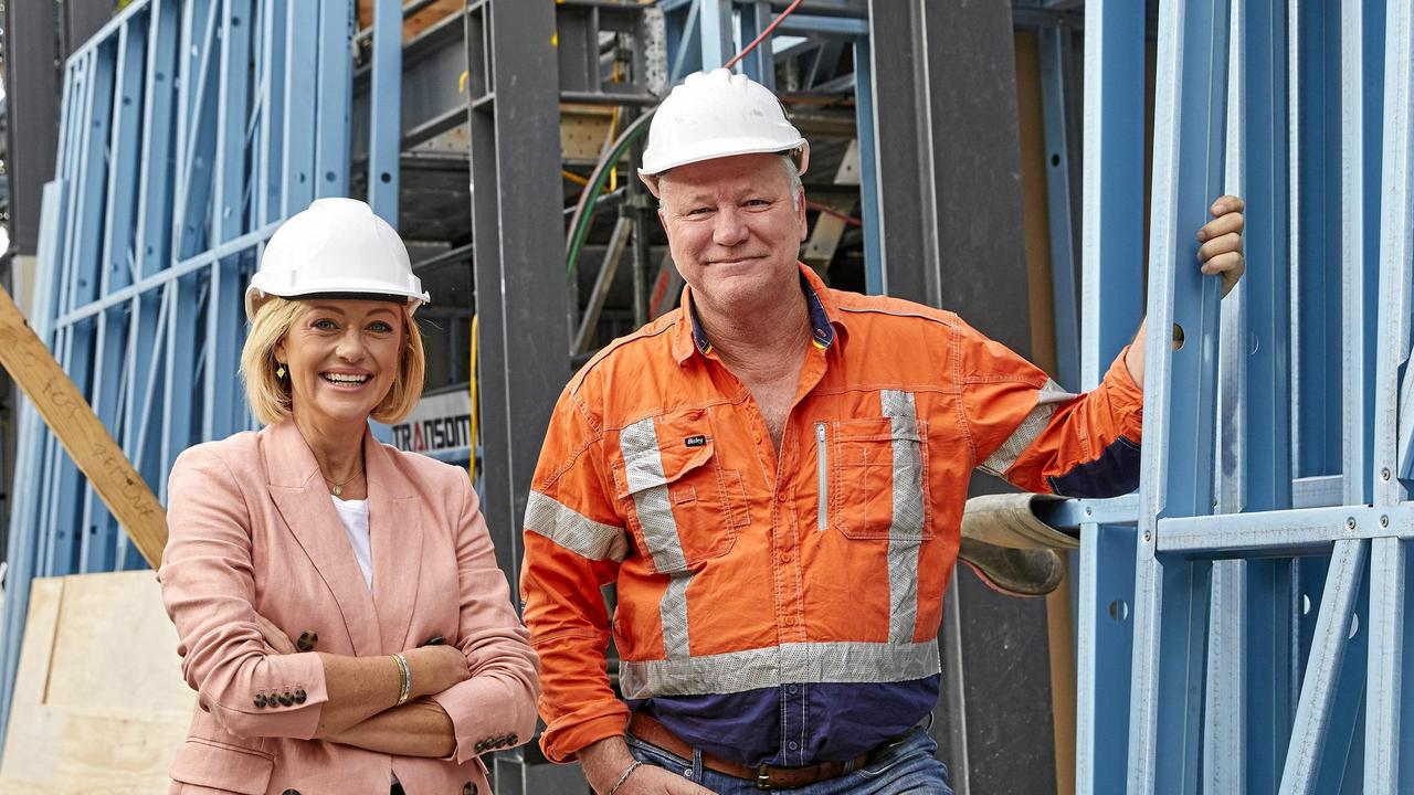 Workers are said to be “worried” about finishing the home builds in time. Picture: Channel 9.