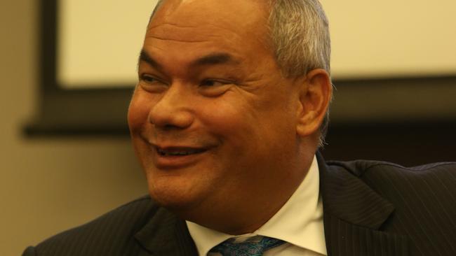 Tom Tate shares a joke at the UDIA Mayoral debate held at the Crowne Plaza. Picture by Scott Fletche