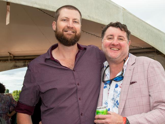 Tom Booth (left) and Sam Bailey. IEquine Toowoomba Weetwood Raceday - Clifford Park Saturday September 28, 2024 Picture: Bev Lacey