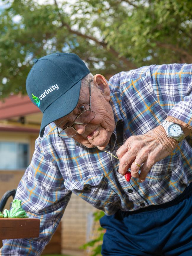 Carinity Karinya Place, Laidley, resident Colin Hughes. Photo: Ali Kuchel