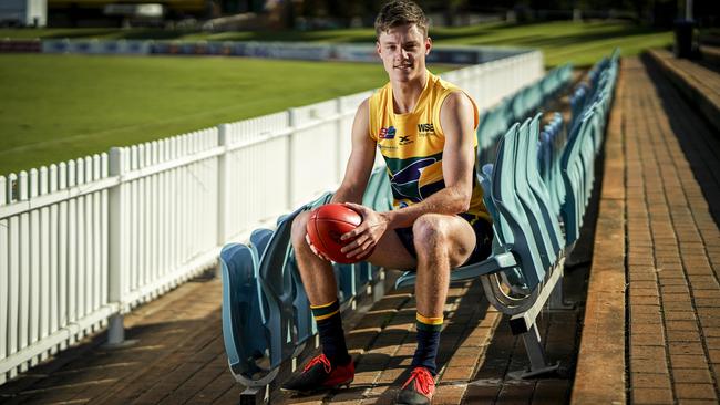 Eagles footballer Jacob Wehr at Woodville Oval. Picture: Mike Burton