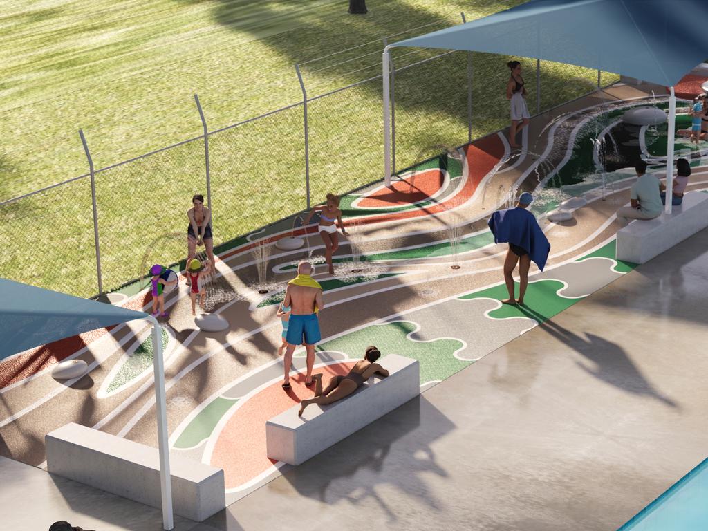 Artist impression of the new water play area at Wondai.