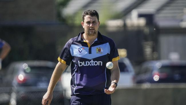 VSDCA cricket: Ormond v Brighton. Brighton bowler Peter Cassidy. Picture: Valeriu Campan