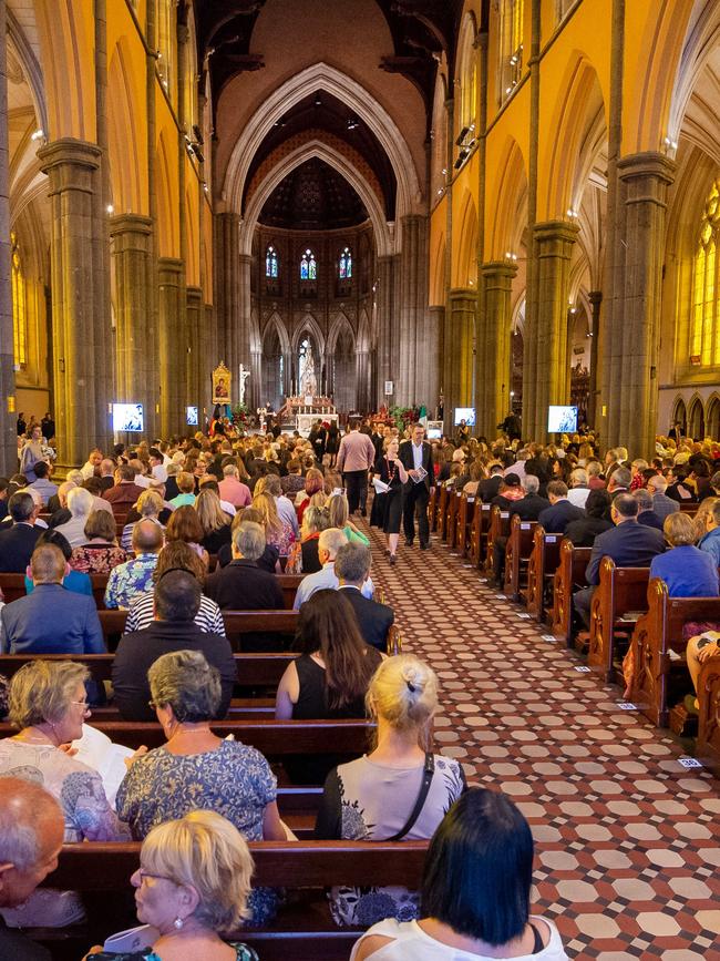 The mourners at St Patrick's Cathedral. Picture: Jay Town