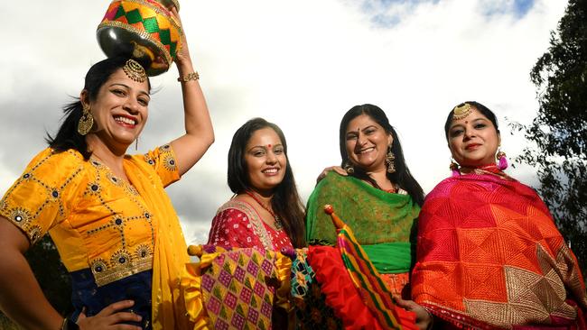 Indian community members taking part in a festival in Epping.