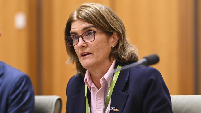 CANBERRA, AUSTRALIA, NewsWire Photos. OCTOBER 26, 2023: Governor of the Reserve Bank of Australia Michele Bullock appears before Senate estimates at Parliament House in Canberra. Picture: NCA NewsWire / Martin Ollman