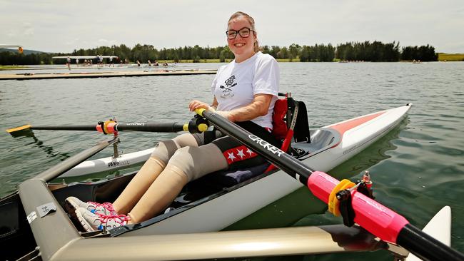 Sophie Delezio is now an avid rower aiming for the Paralympics.