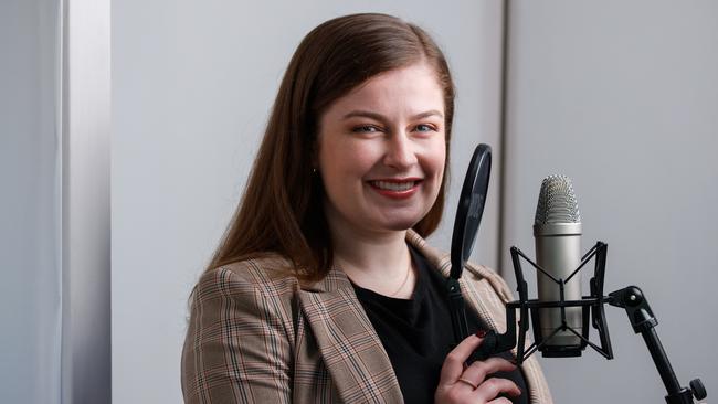 Demi Louise in her music studio at Pemulwuy. Picture: Tim Pascoe