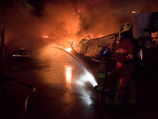 An explosion rocked the Hobart suburb of New Town in the early hours of Saturday morning. Picture: MATT THOMPSON