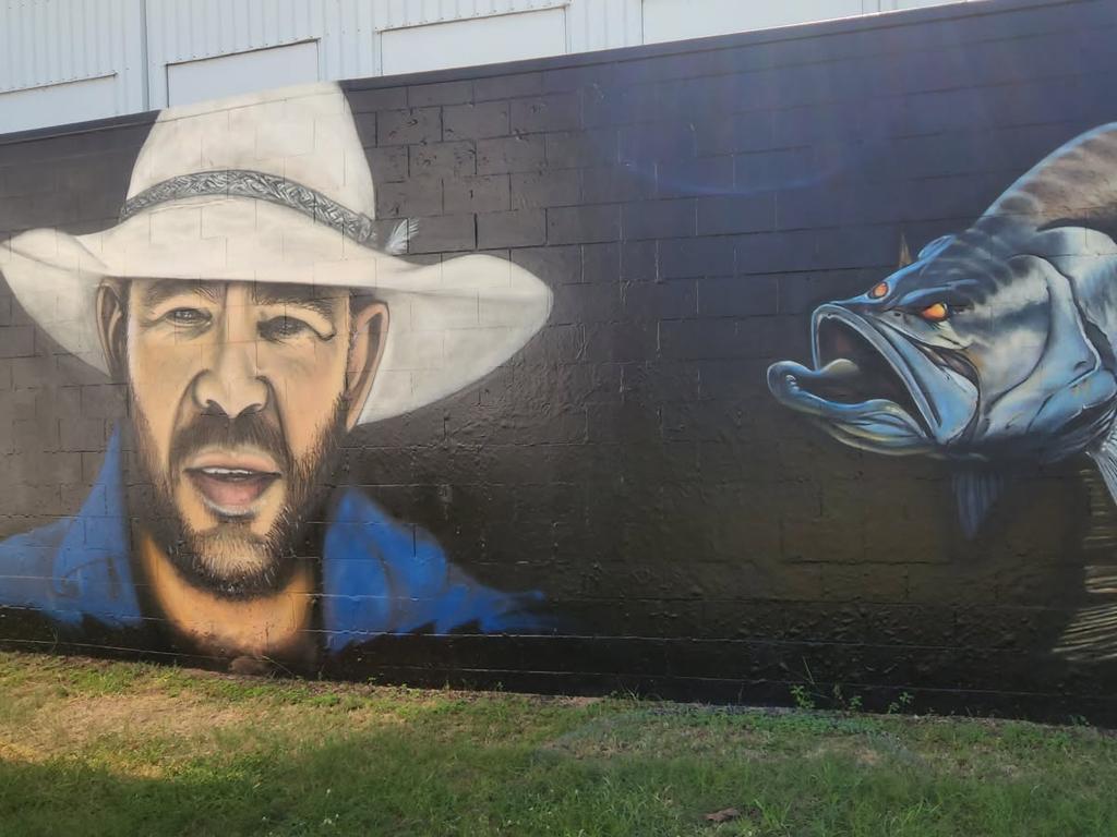 A painting of Andrew Symonds on a public wall. Picture: Supplied