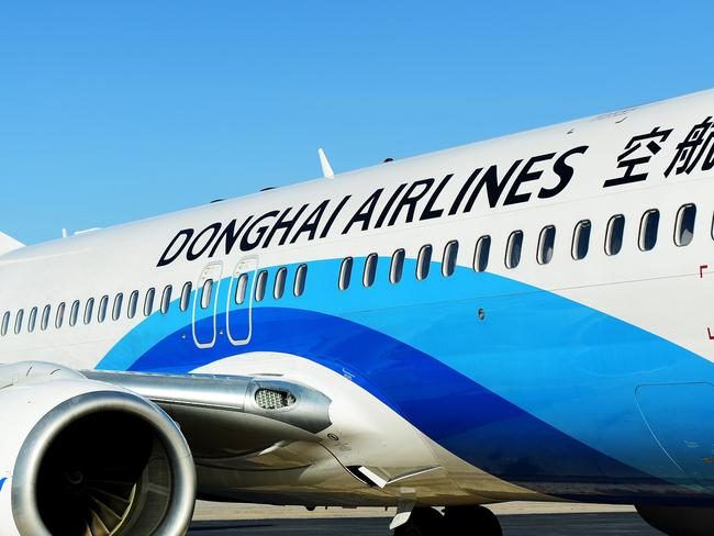 The inaugural Donghai airlines flight touched down in Darwin, Northern Territory on Wednesday morning, kicking off the flight partnership between Darwin and Shenzhen, China.Picture: Justin Kennedy