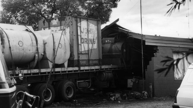 Douglas Crabbe drove his truck into the Inland Hotel at Uluru in 1983, killing five people. PICTURE: Supplied