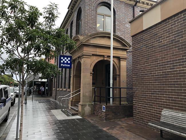 Three men were charged at Manly police station in relation to the alleged seizure of drugs disguised in lollies and lollipops from the United States. Picture: Jim O'Rourke.