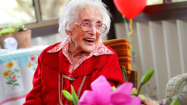 The mayor Michelle Byrne is meeting Baulkham Hills resident Ethel Giles for her 106th birthday. Photo of Michelle with Ethel,