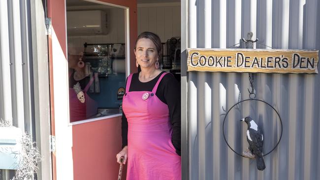 Tanya Holmes founded Imperfectly Perfect Sugar Cookies at Bathurst after suffering ruptured vertebrae that left her partially paralysed. She is also an advocate for equality in the workplace for people living with disabilities, and is a role model for rural businesswomen. Picture: Kirsten Cunningham