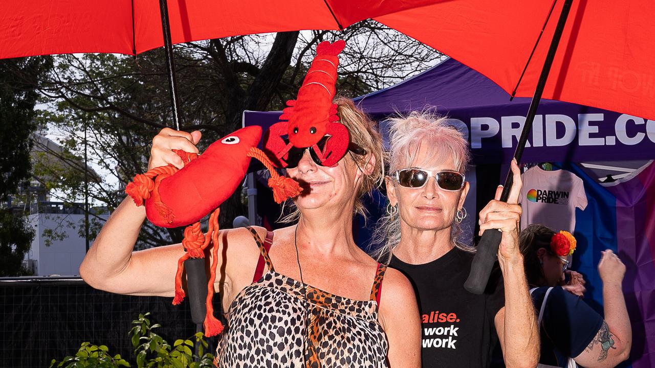 Thousands attended the 2023 Top End Pride March through Darwin City on Saturday, June 24. Annabel Bond and Leahnne Melling Sex Worker Outreach Program NT Picture: Pema Tamang Pakhrin