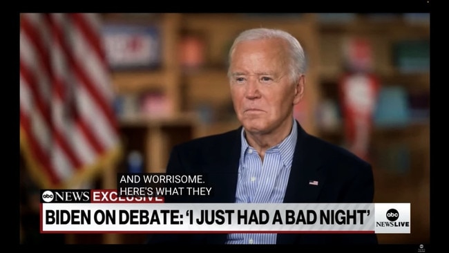 Evidence of Joe Biden's downturned lips. Picture: Supplied