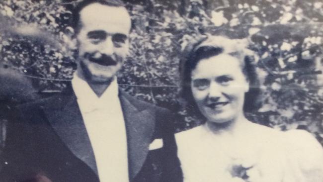 Margaret’s parents, John and Betty Hetherington, on their wedding day. Picture: supplied