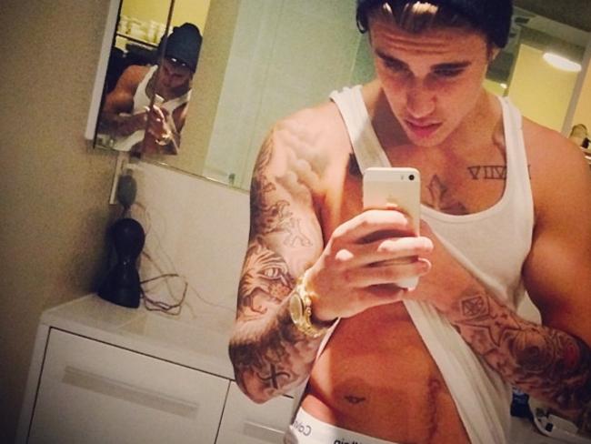 Sex sells ... Singer Justin Bieber jumps on the Calvin Klein selfie bandwagon giving his fans an eyeful.