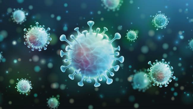 Vector of Coronavirus 2019-nCoV and virus background with disease cells.