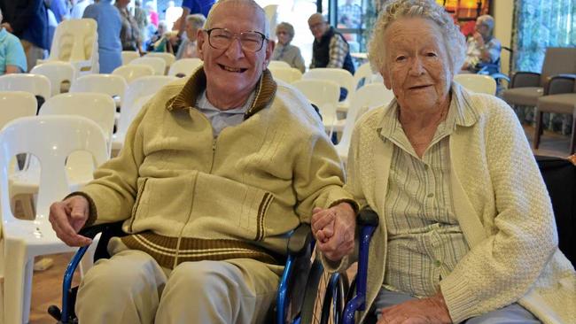 William (Bill) Elliott and Phyllis Elliott at Cooinda Aged Care. Picture: Philippe Coquerand