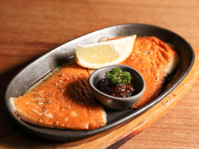 Urban Greek’s Saganaki, served in a hot cast-iron pan with a side of sweet fig jam and lemon is the perfect combination of hot, salty, sweet, crunchy and soft. Picture: Mireille Merlet