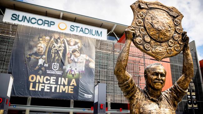 Queensland has reintroduced public health restrictions and effectively cut the number of fans who can attend the NRL grand final. Picture: Patrick Hamilton / AFP