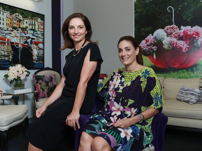 Nicky Briger (left) with former marie claire editor-in-chief Jackie Frank. Picture: Britta Campion