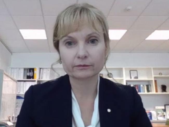 Dr Rebecca Kogios during a livestream of the QLD DNA inquiry.