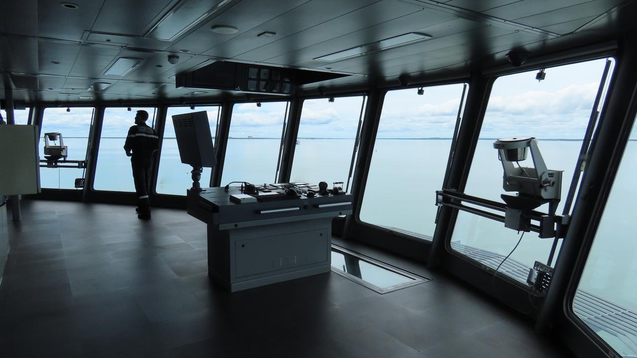 The deck offers full visibility for docking manoeuvres. Picture: Fia Walsh.