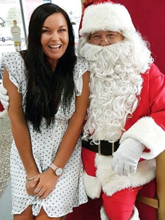 Posing with Santa Claus. Picture: Instagram