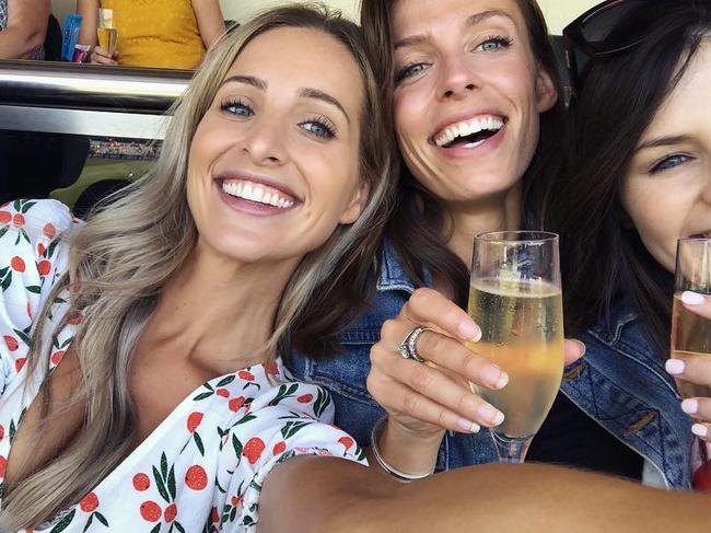 WAGS Bonnie Paine, Becky Boston and Cat McAteer. Picture: Instagram